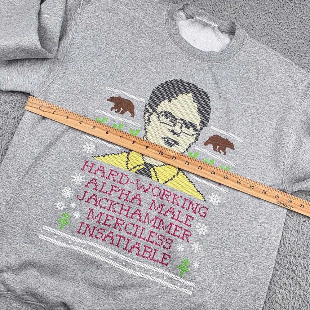 Champion The Office Dwight Schrute Sweatshirt Mens Medium Gray Barstool Sports - Picture 6 of 10